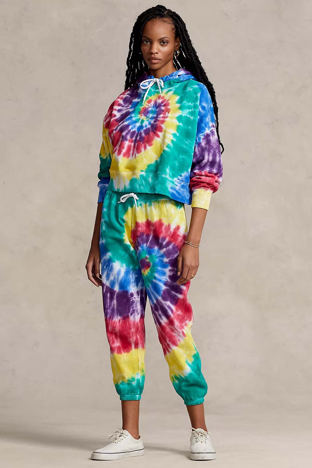 Polo Ralph Lauren Batik Desenli Crop Sweatshirt-Libas Trendy Fashion Store