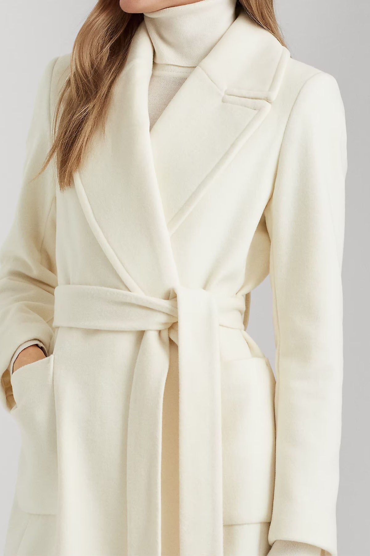 Polo Ralph Lauren Geniş Yaka Kuşaklı Yün Kaban-Libas Trendy Fashion Store