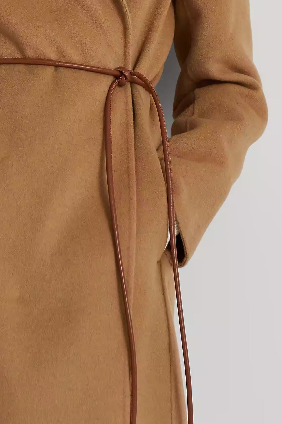 Polo Ralph Lauren Deri Kemerli Geniş Yaka Yün Kaban-Libas Trendy Fashion Store