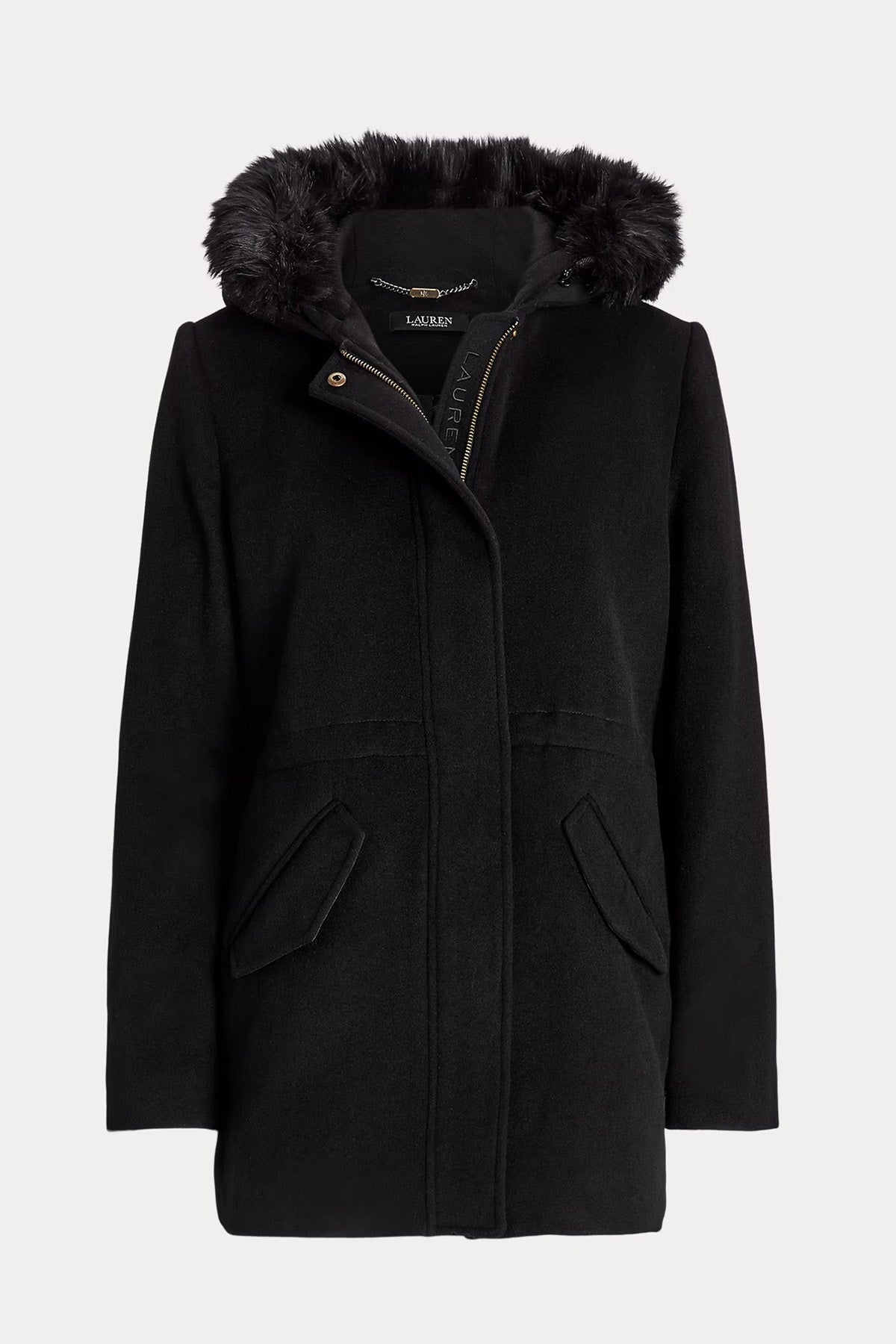 Polo Ralph Lauren Kürklü Kapüşonlu Yün Kaban-Libas Trendy Fashion Store