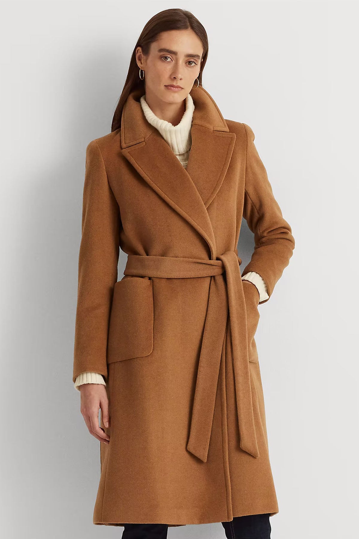 Polo Ralph Lauren Geniş Yaka Belden Kuşaklı Yün Kaban-Libas Trendy Fashion Store