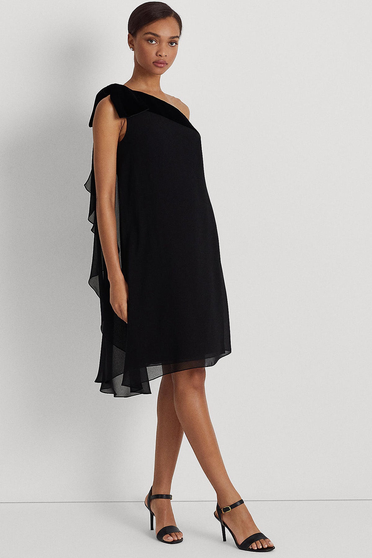 Polo Ralph Lauren Tül Detaylı Tek Omuz Dizüstü Abiye Elbise-Libas Trendy Fashion Store