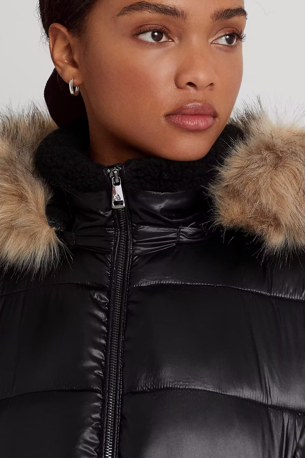 Polo Ralph Lauren Kürklü Kapüşonlu Puffer Mont-Libas Trendy Fashion Store