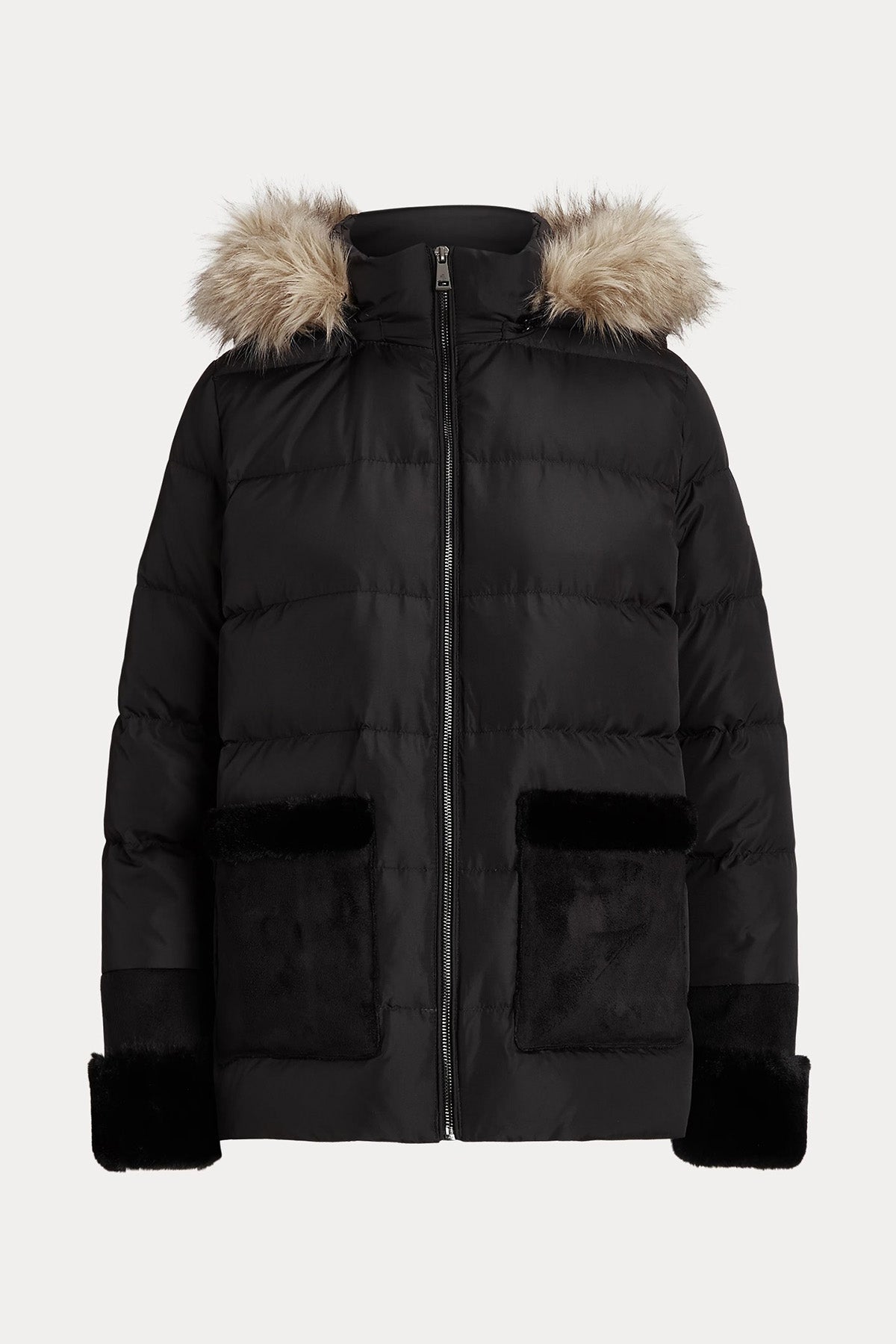 Polo Ralph Lauren Kürklü Kapüşonlu Puffer Mont-Libas Trendy Fashion Store