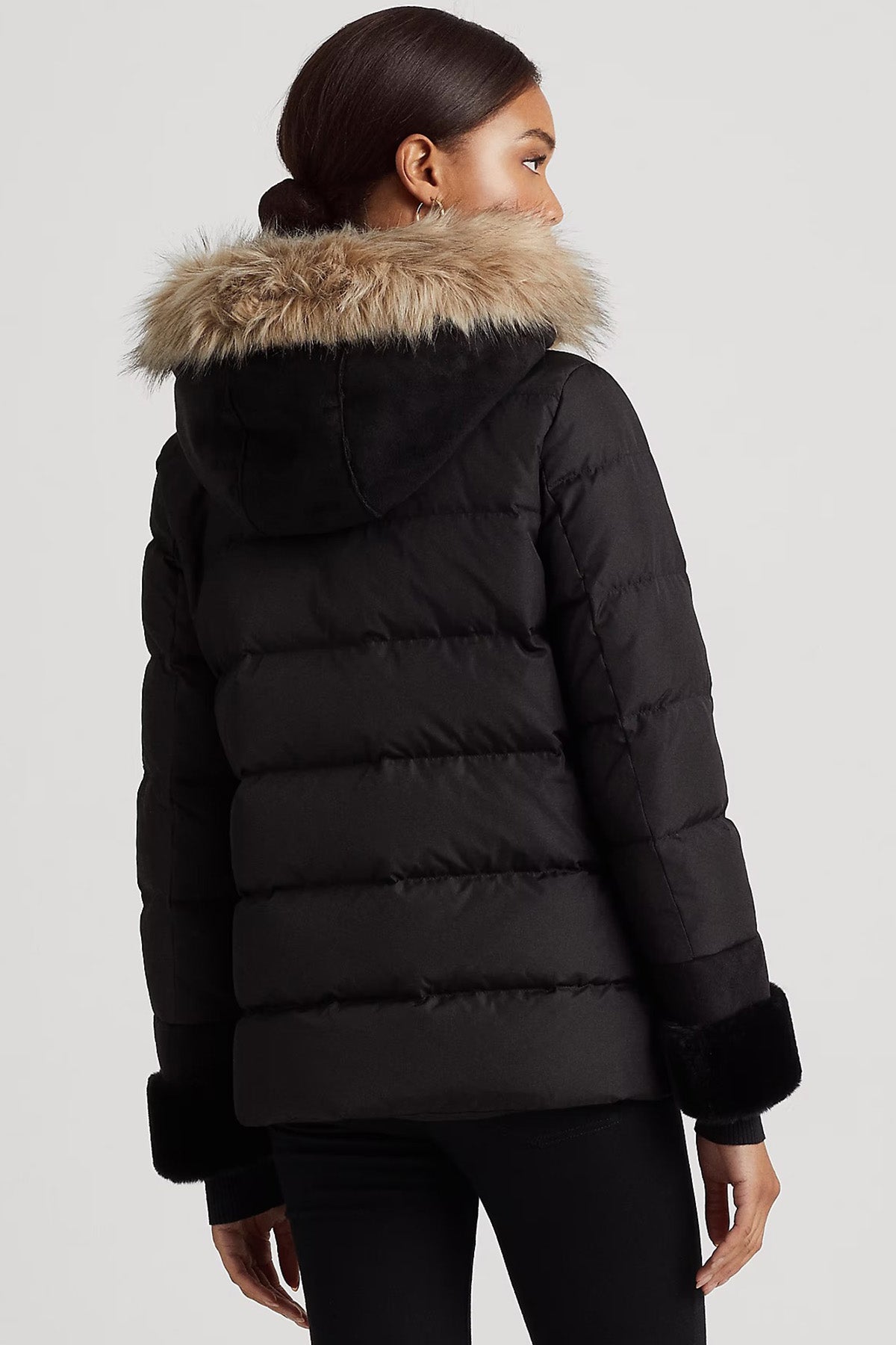 Polo Ralph Lauren Kürklü Kapüşonlu Puffer Mont-Libas Trendy Fashion Store