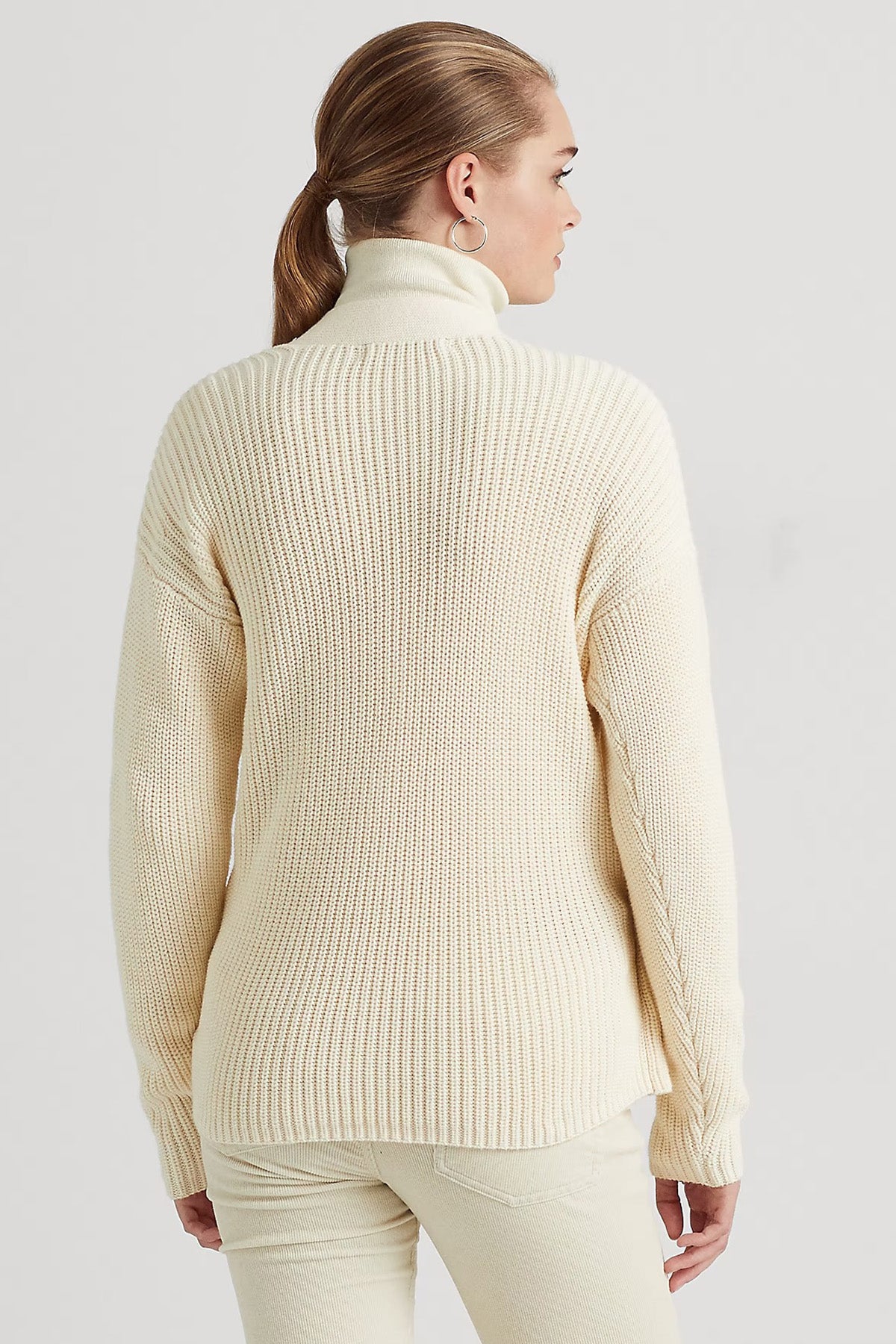 Polo Ralph Lauren Derin V Yaka Kemerli Örgü Triko Ceket-Libas Trendy Fashion Store