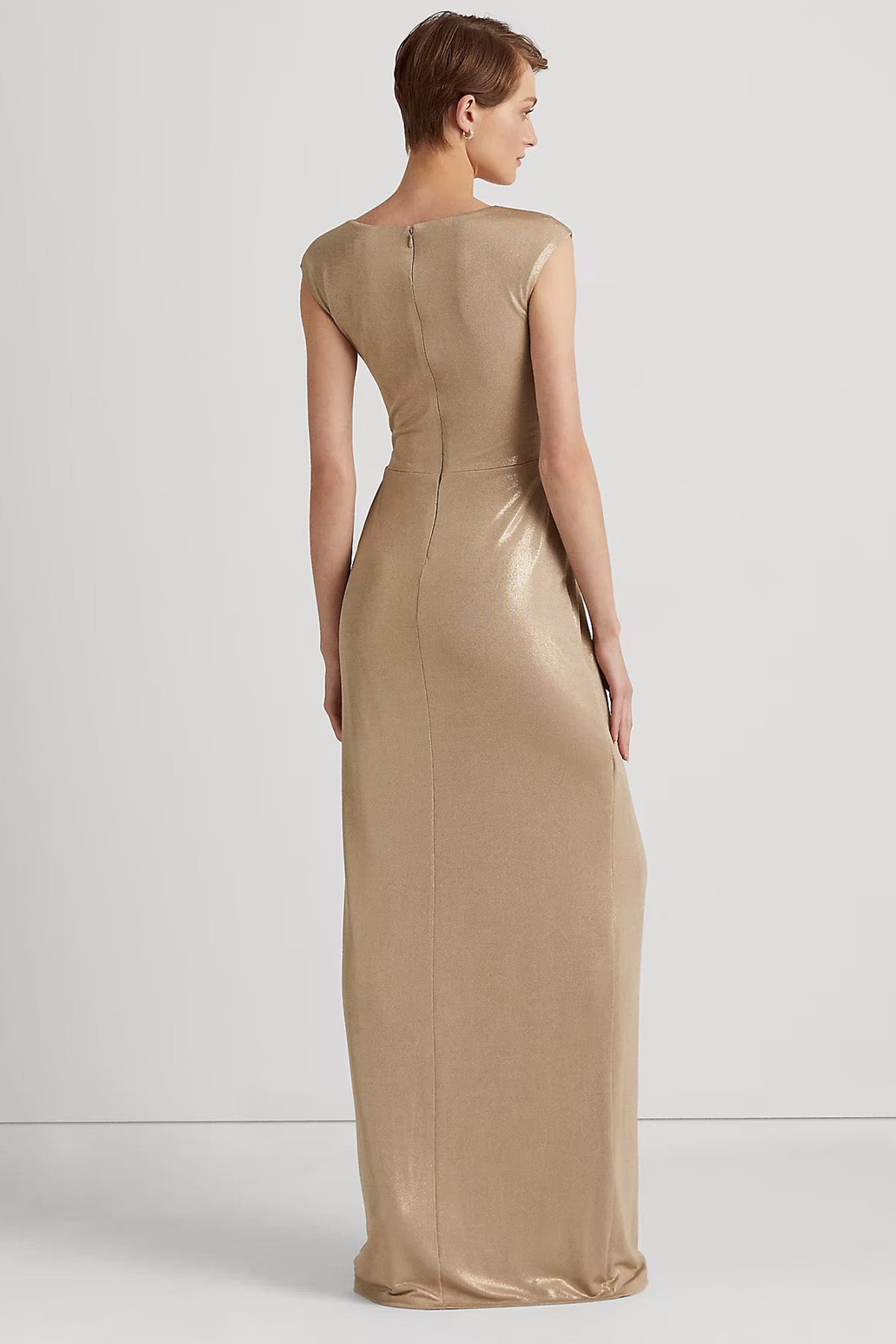 Polo Ralph Lauren V Yaka Maxi Abiye Elbise-Libas Trendy Fashion Store