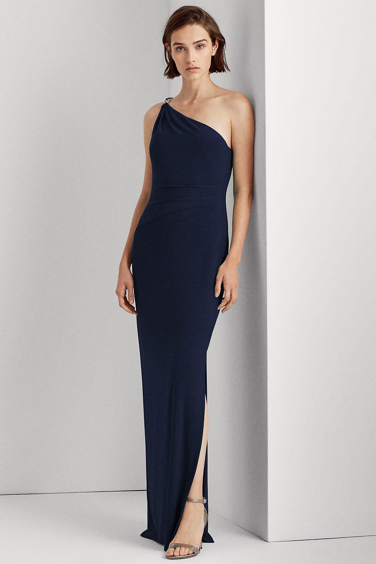 Polo Ralph Lauren Tek Omuz Maxi Abiye Elbise-Libas Trendy Fashion Store