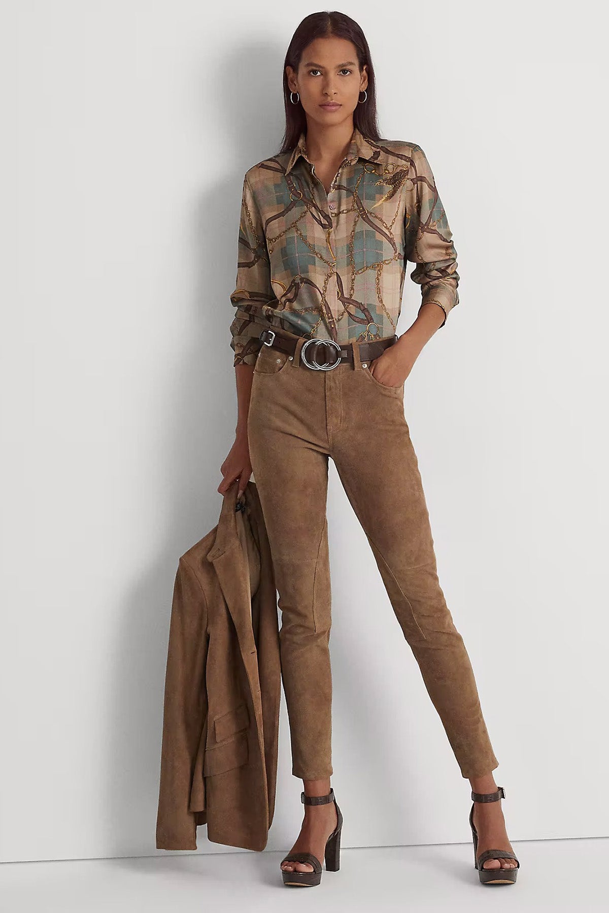 Polo Ralph Lauren Ekose Binici Temalı Gömlek-Libas Trendy Fashion Store