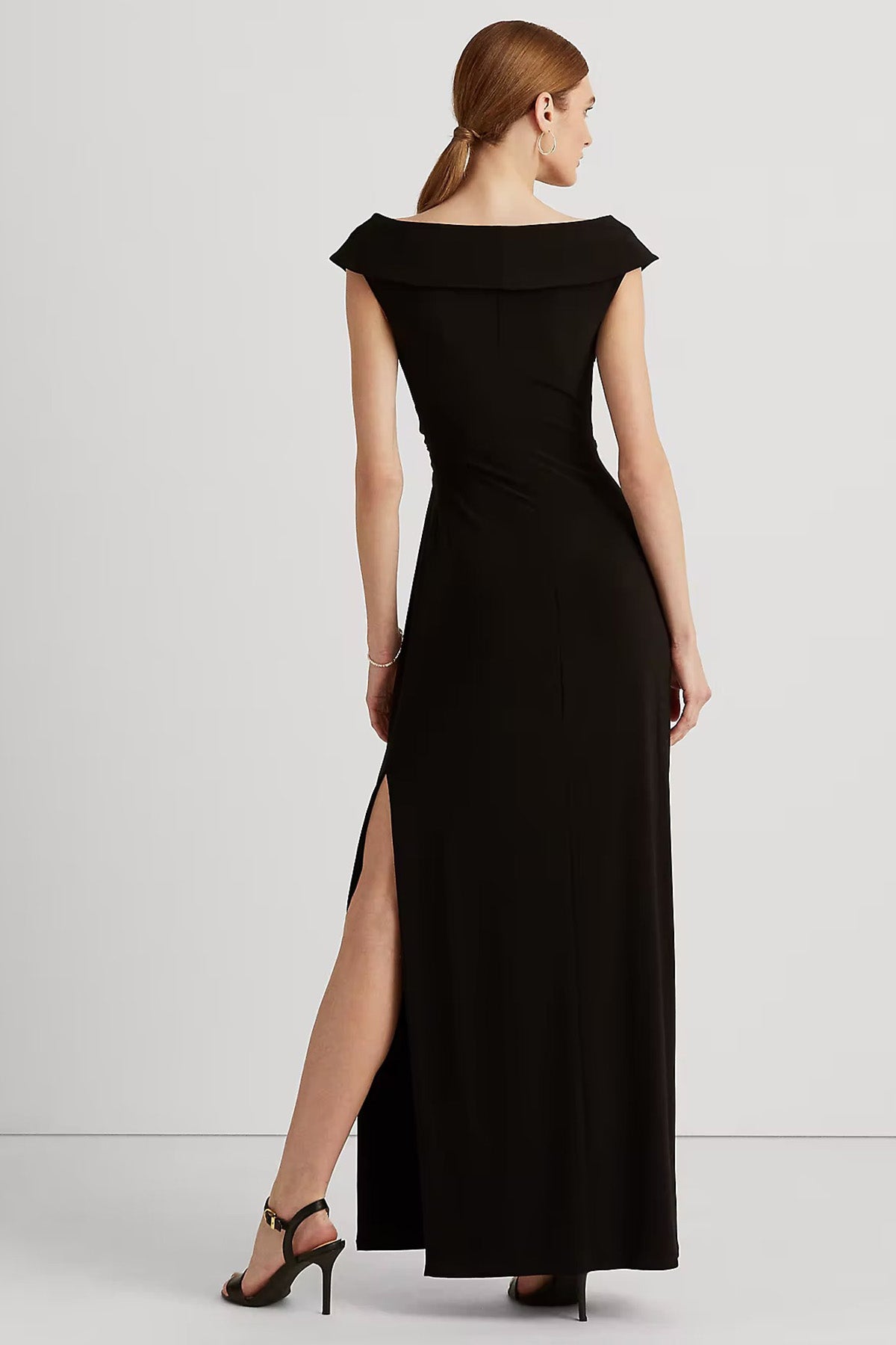 Polo Ralph Lauren V Yaka Kruvaze Maxi Abiye Elbise-Libas Trendy Fashion Store