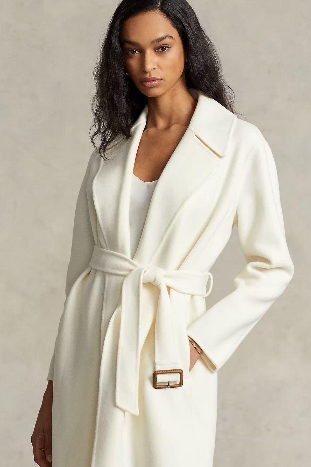Polo Ralph Lauren Geniş Yaka Kemerli Yün Palto-Libas Trendy Fashion Store