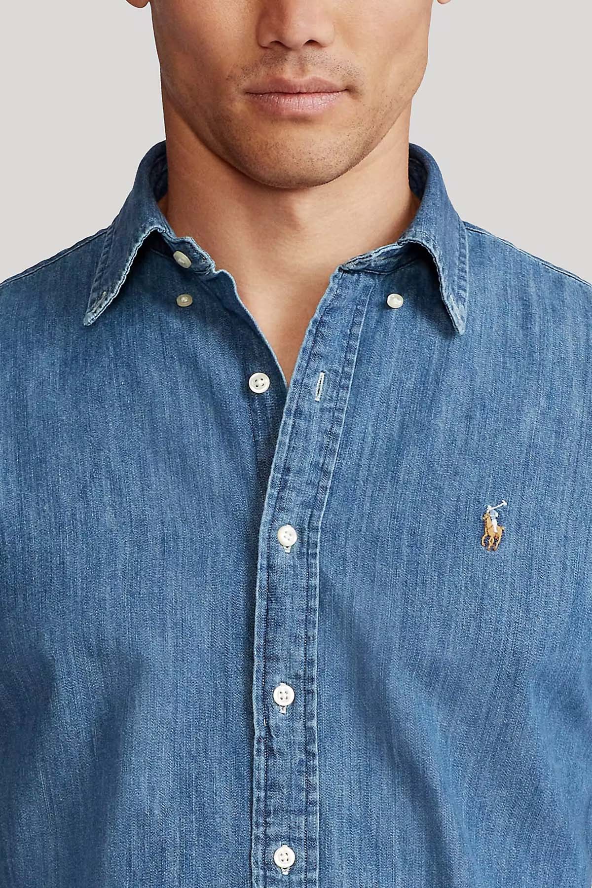 Polo Ralph Lauren Custom Fit Denim Gömlek-Libas Trendy Fashion Store