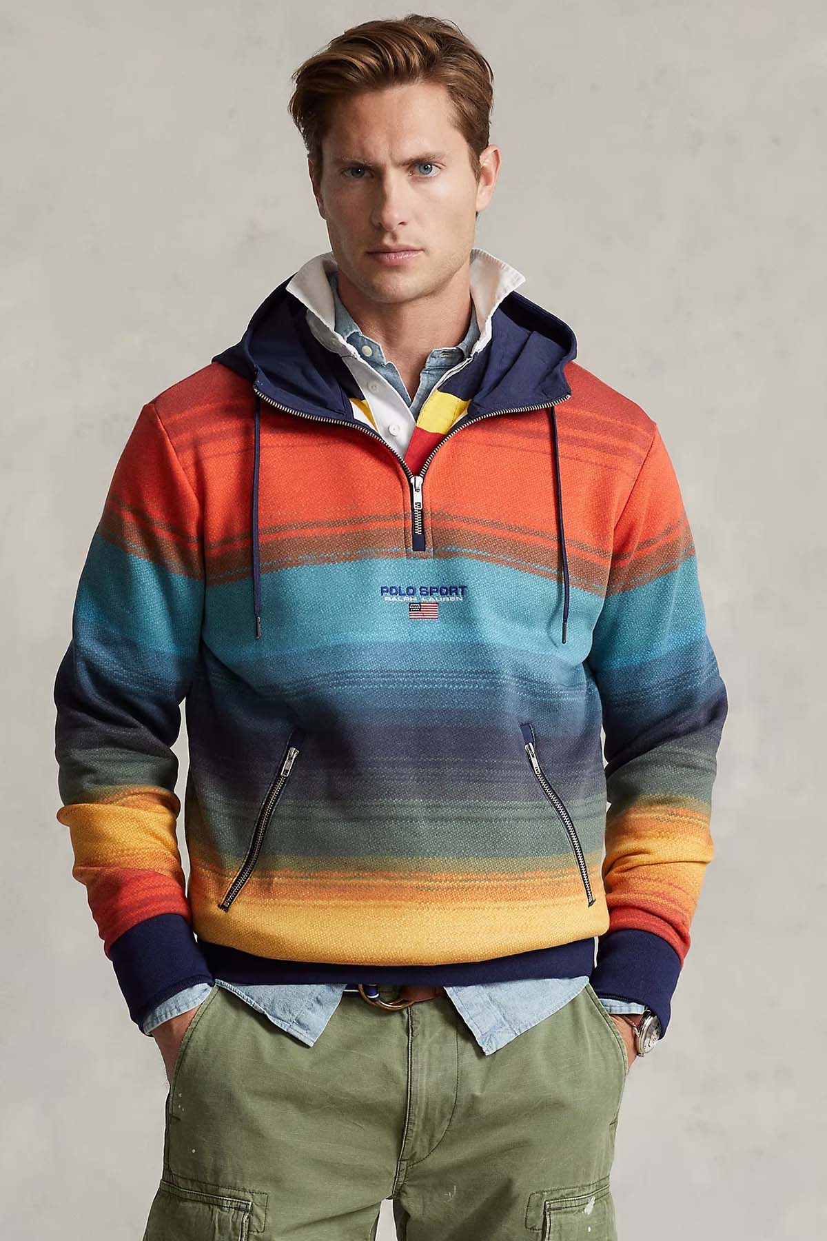 Polo Ralph Lauren Polo Sport Renk Geçişli Kapüşonlu Sweatshirt-Libas Trendy Fashion Store