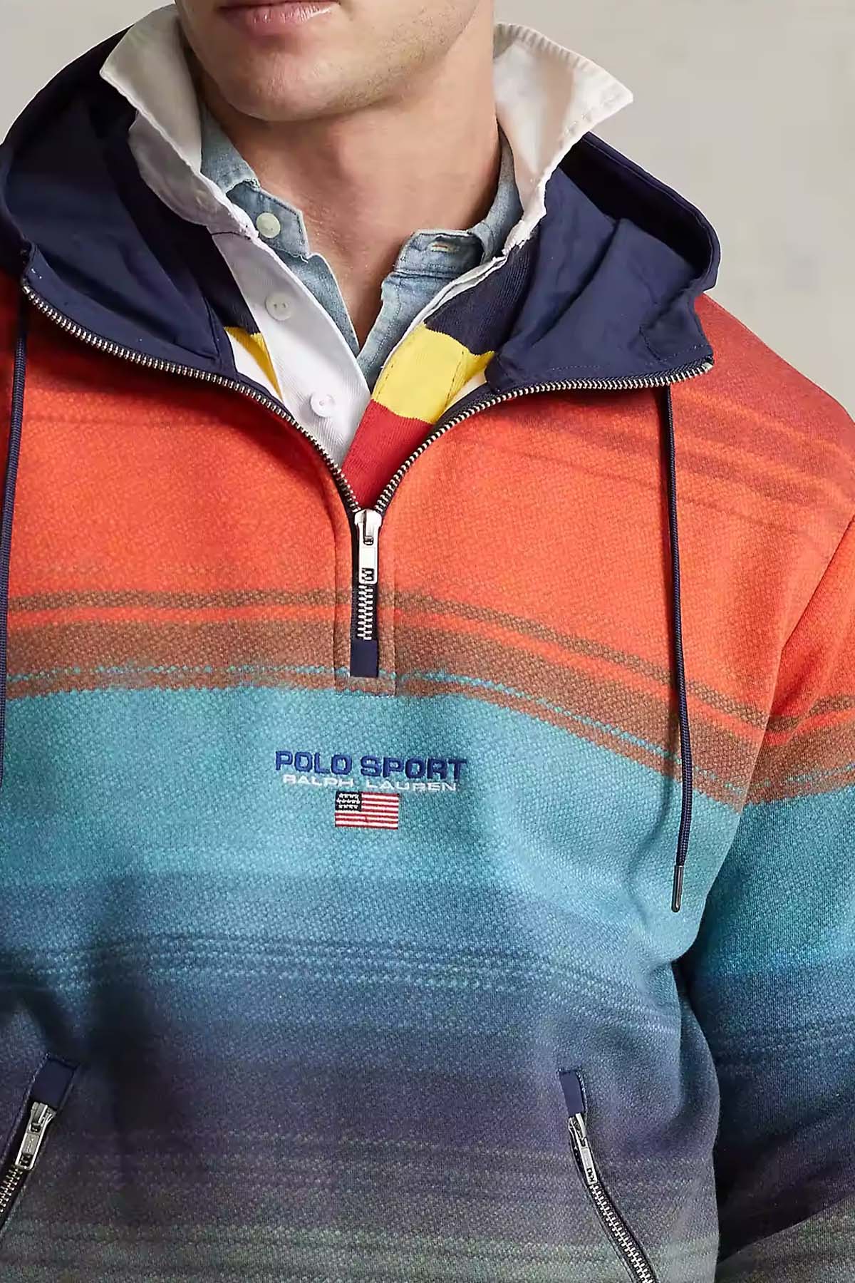 Polo Ralph Lauren Polo Sport Renk Geçişli Kapüşonlu Sweatshirt-Libas Trendy Fashion Store