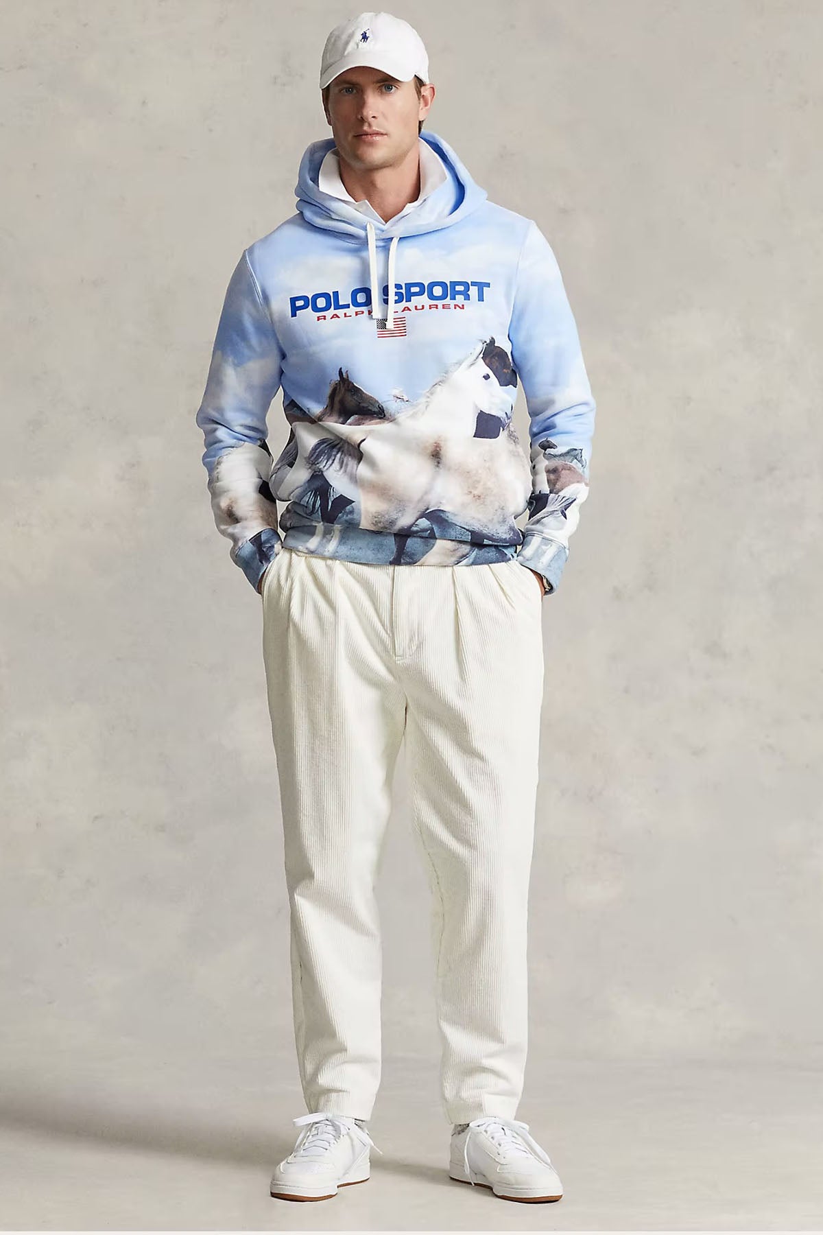 Polo Ralph Lauren Polo Sport Horses Baskılı Kapüşonlu Sweatshirt-Libas Trendy Fashion Store