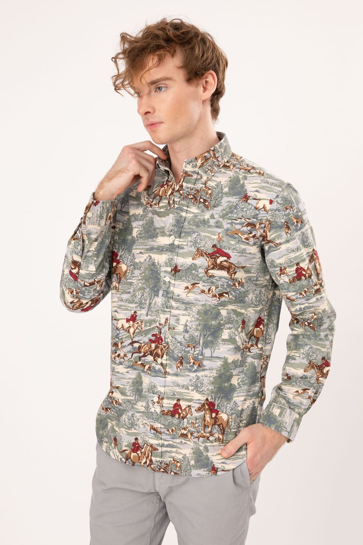 Polo Ralph Lauren Classic Fit Binici Temalı Gömlek-Libas Trendy Fashion Store