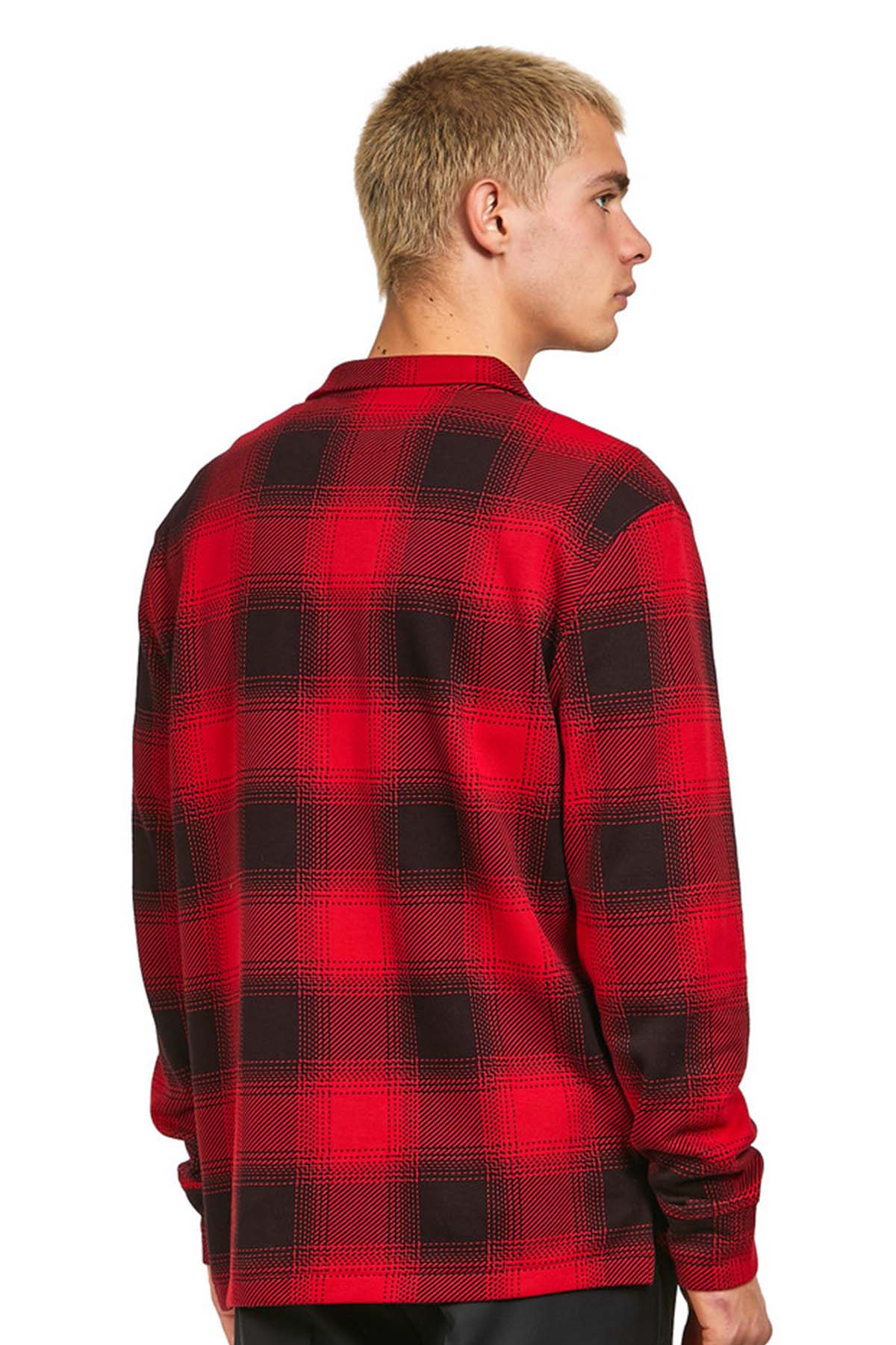 Polo Ralph Lauren Dik Yaka Yarım Fermuarlı Ekose Desenli Triko-Libas Trendy Fashion Store