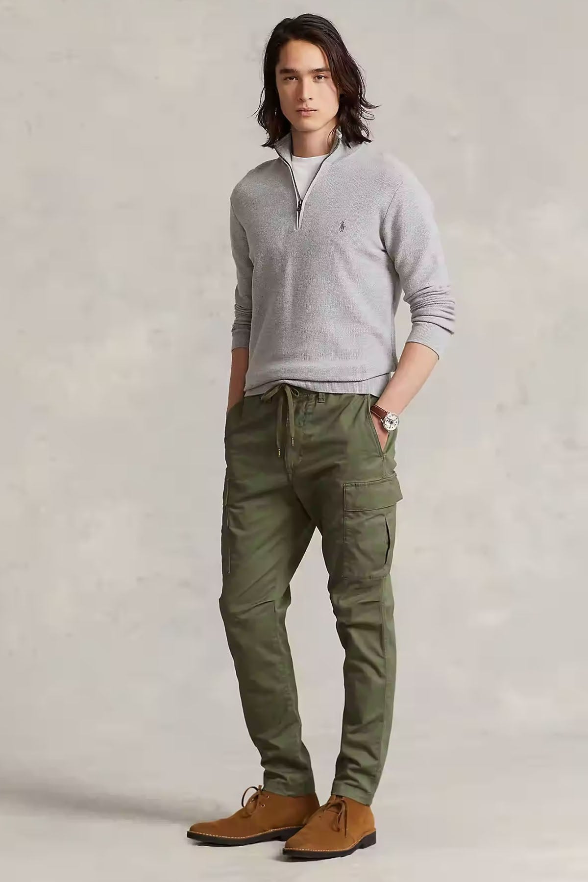 Polo Ralph Lauren Dik Yaka Yarım Fermuarlı Triko-Libas Trendy Fashion Store