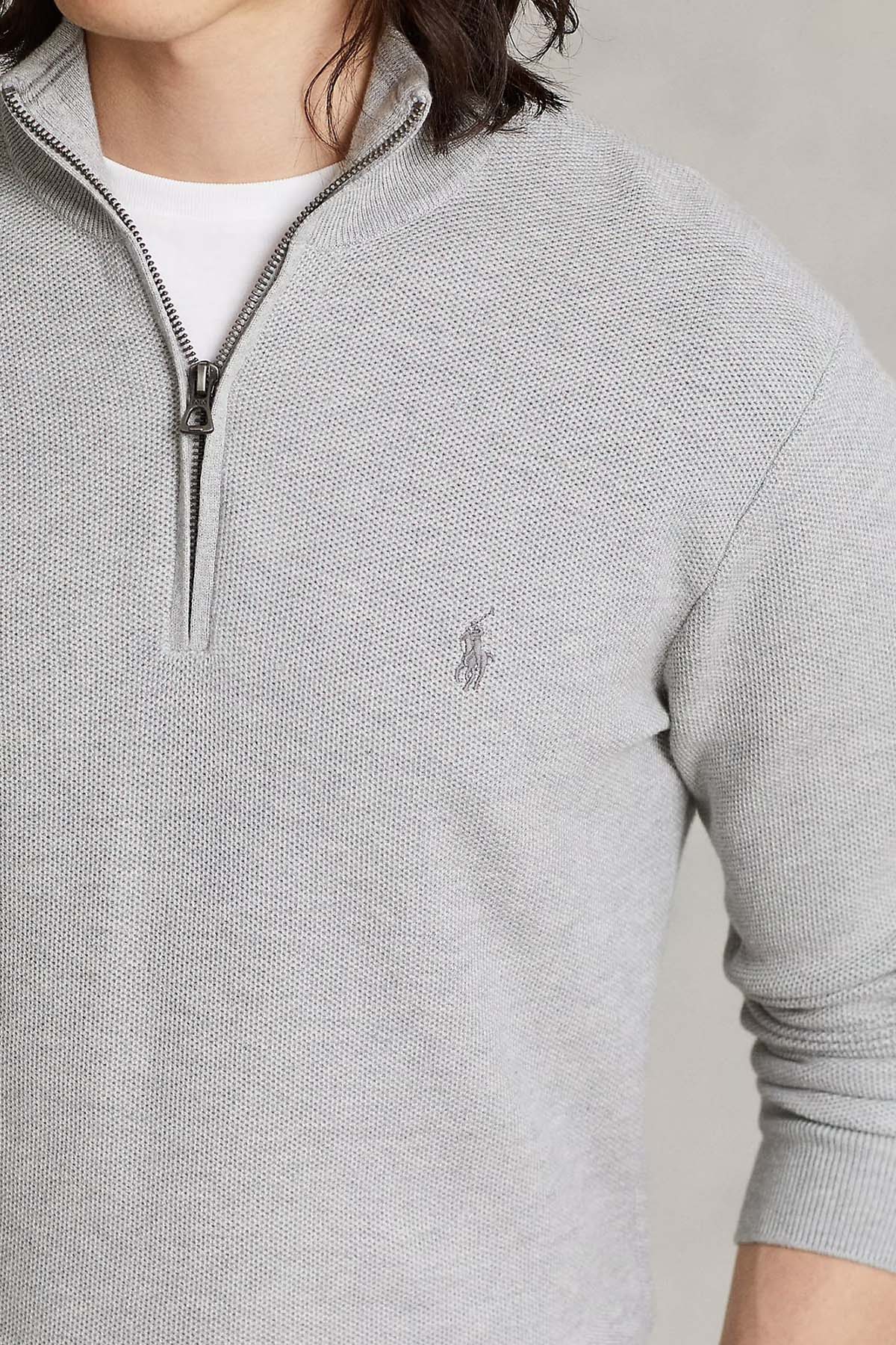 Polo Ralph Lauren Dik Yaka Yarım Fermuarlı Triko-Libas Trendy Fashion Store