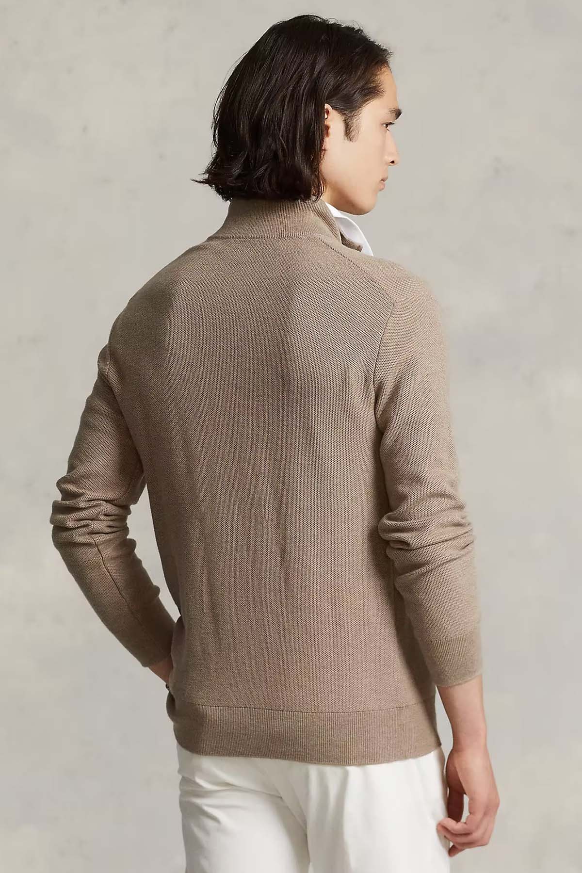 Polo Ralph Lauren Dik Yaka Yarım Fermuarlı Triko-Libas Trendy Fashion Store