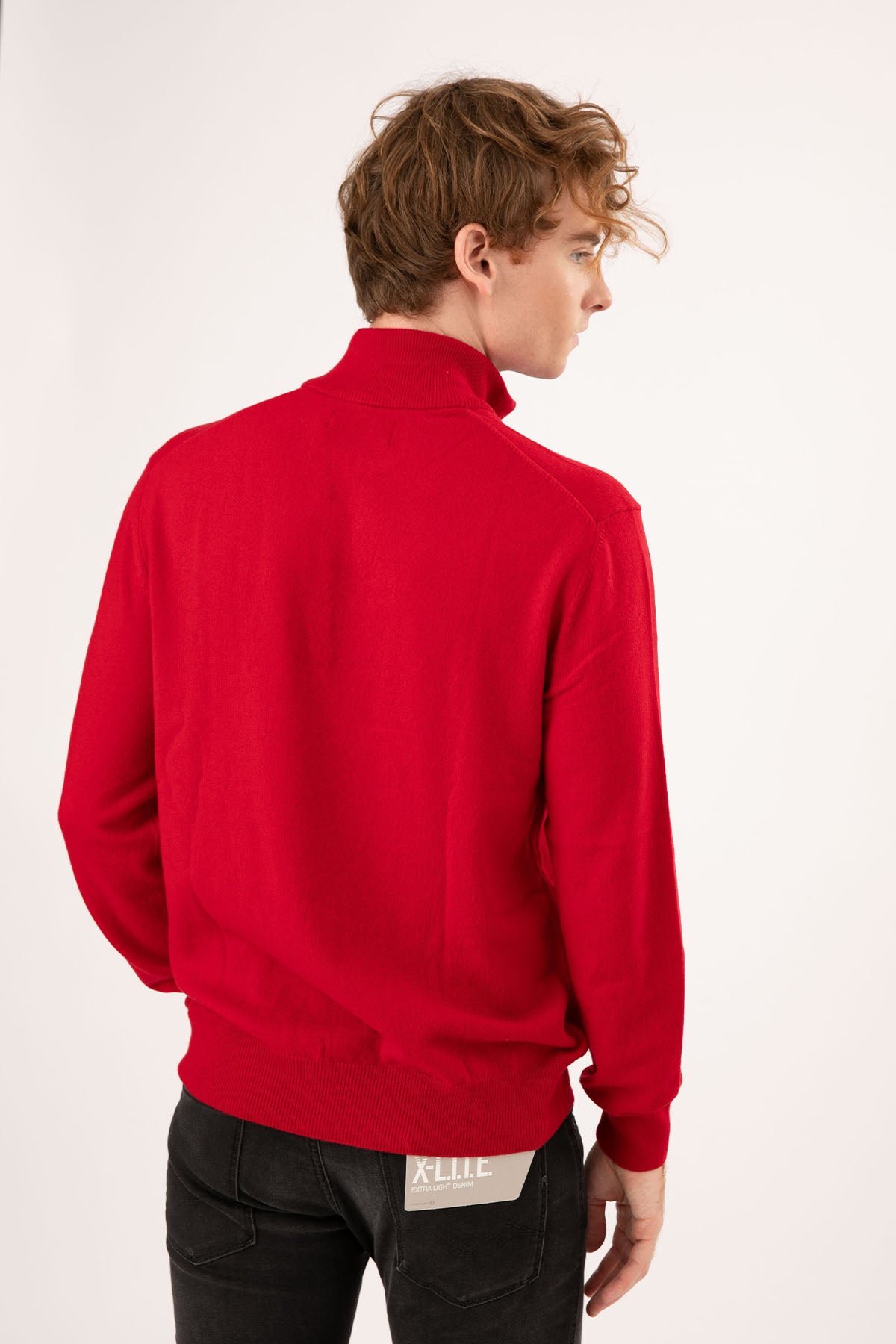 Polo Ralph Lauren Dik Yaka Yarım Fermuarlı Örgü Yün Triko-Libas Trendy Fashion Store