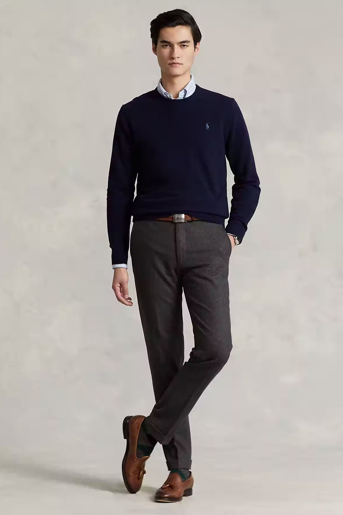 Polo Ralph Lauren Yuvarlak Yaka Yün Triko-Libas Trendy Fashion Store