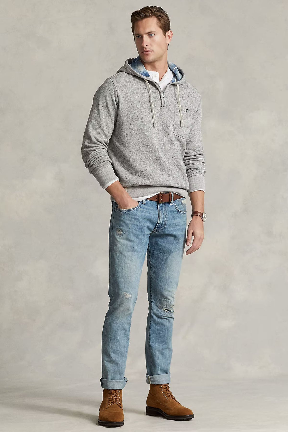 Polo Ralph Lauren Yarım Fermuarlı Kapüşonlu Sweatshirt-Libas Trendy Fashion Store