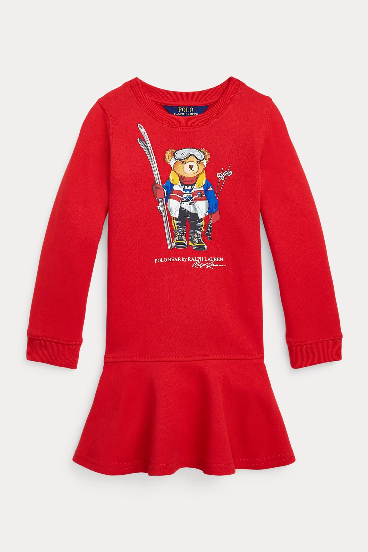 Polo Ralph Lauren Kids 5 Yaş Kız Çocuk Polo Bear Sweatshirt Elbise-Libas Trendy Fashion Store