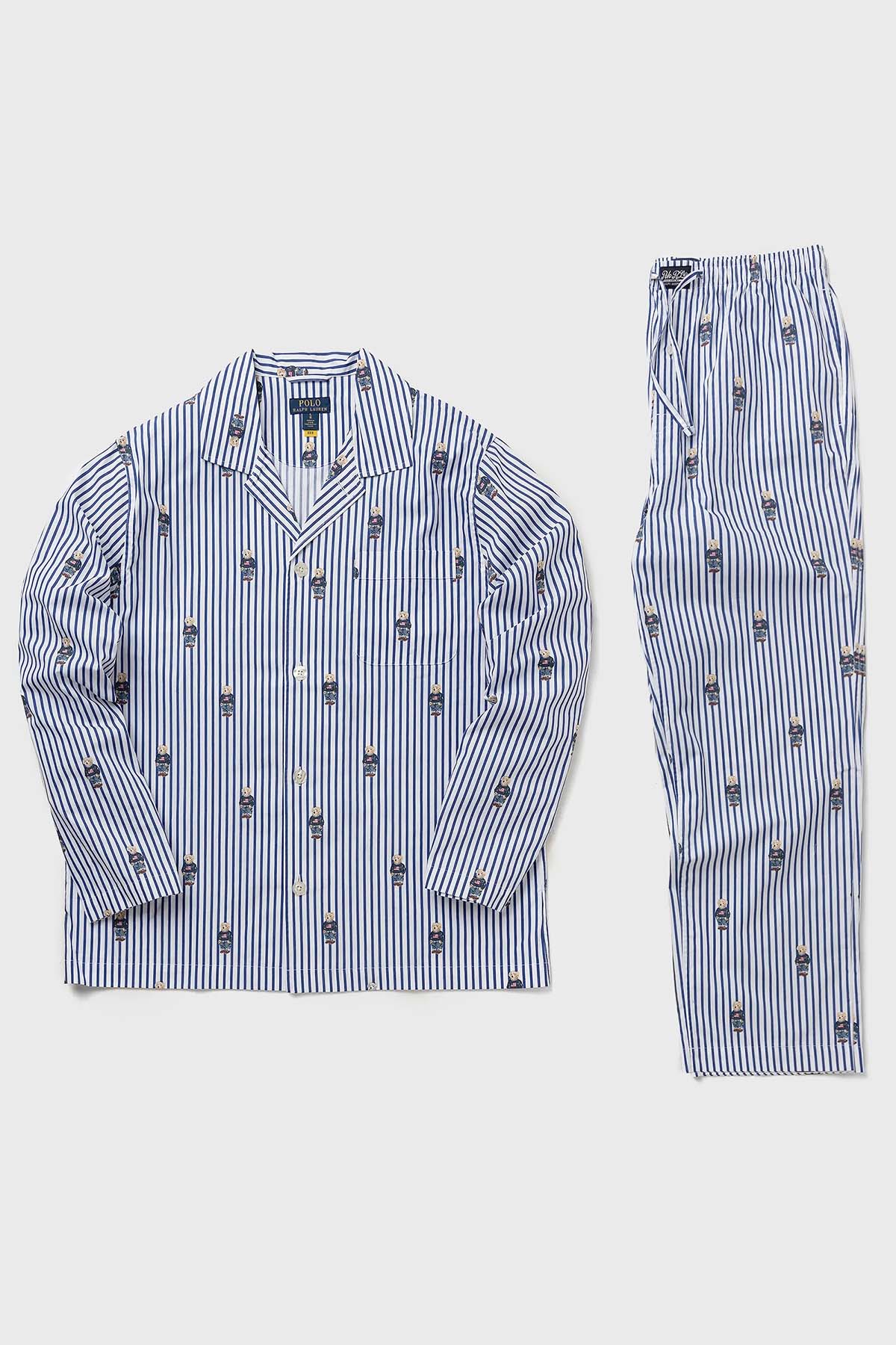 Polo Ralph Lauren Polo Bear Logolu Çizgili Pijama Takımı-Libas Trendy Fashion Store