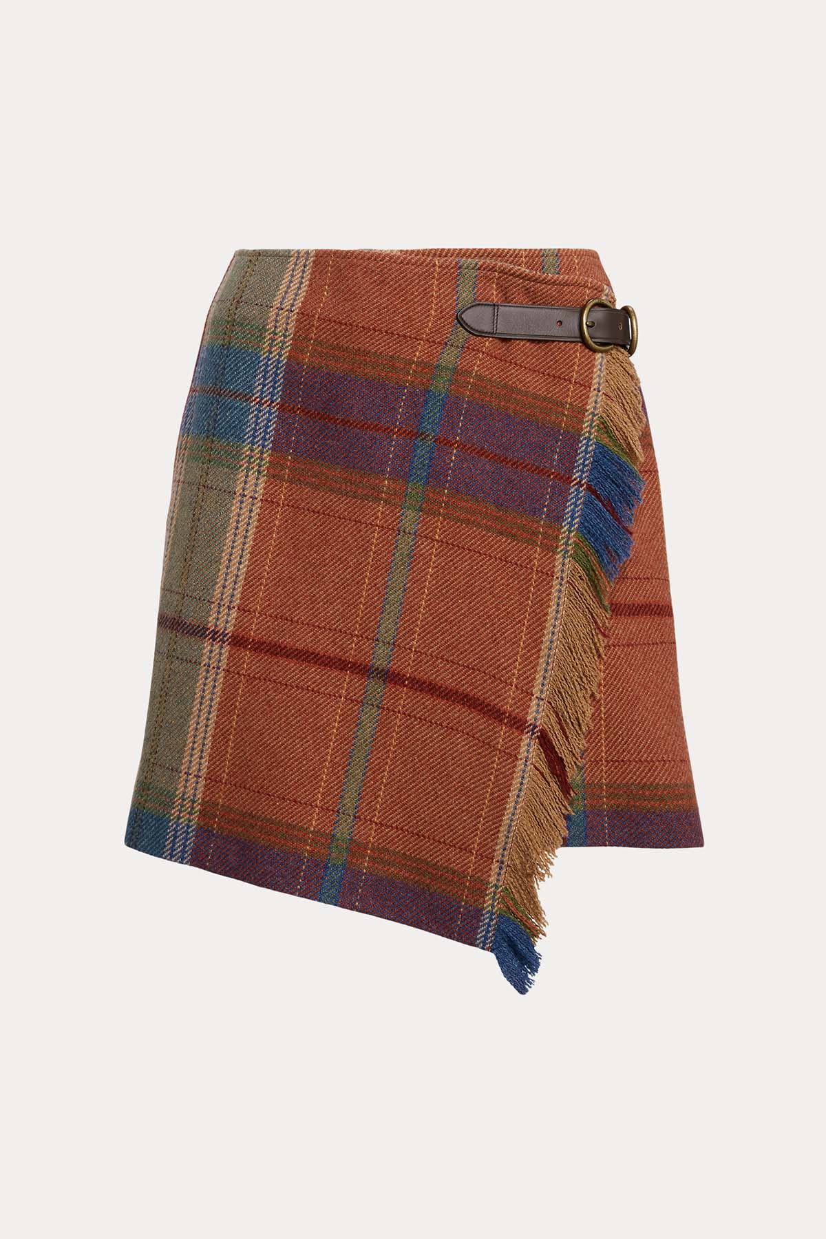 Polo Ralph Lauren Ekoseli Püsküllü Mini Yün Etek-Libas Trendy Fashion Store