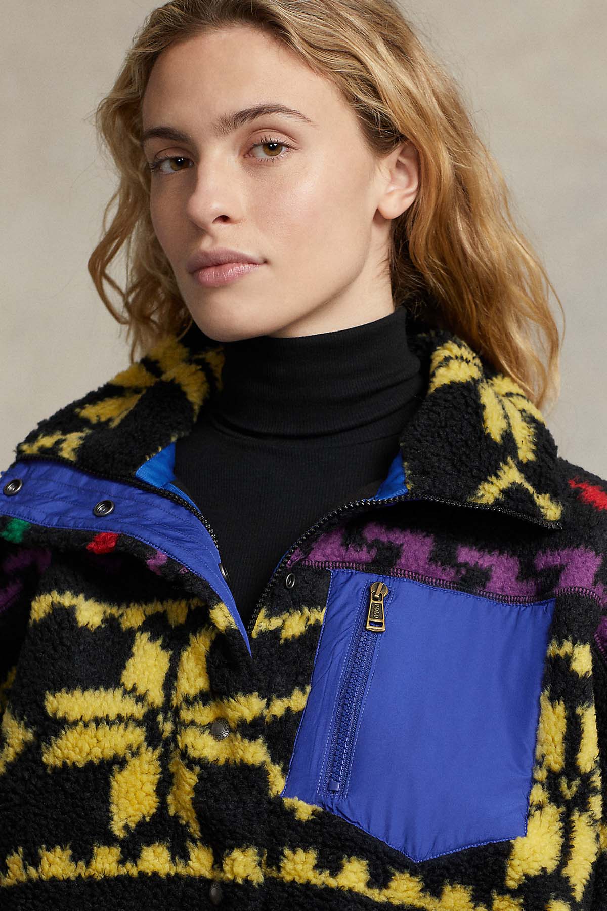 Polo Ralph Lauren Fair Isle Desenli Polar Sweatshirt Ceket-Libas Trendy Fashion Store