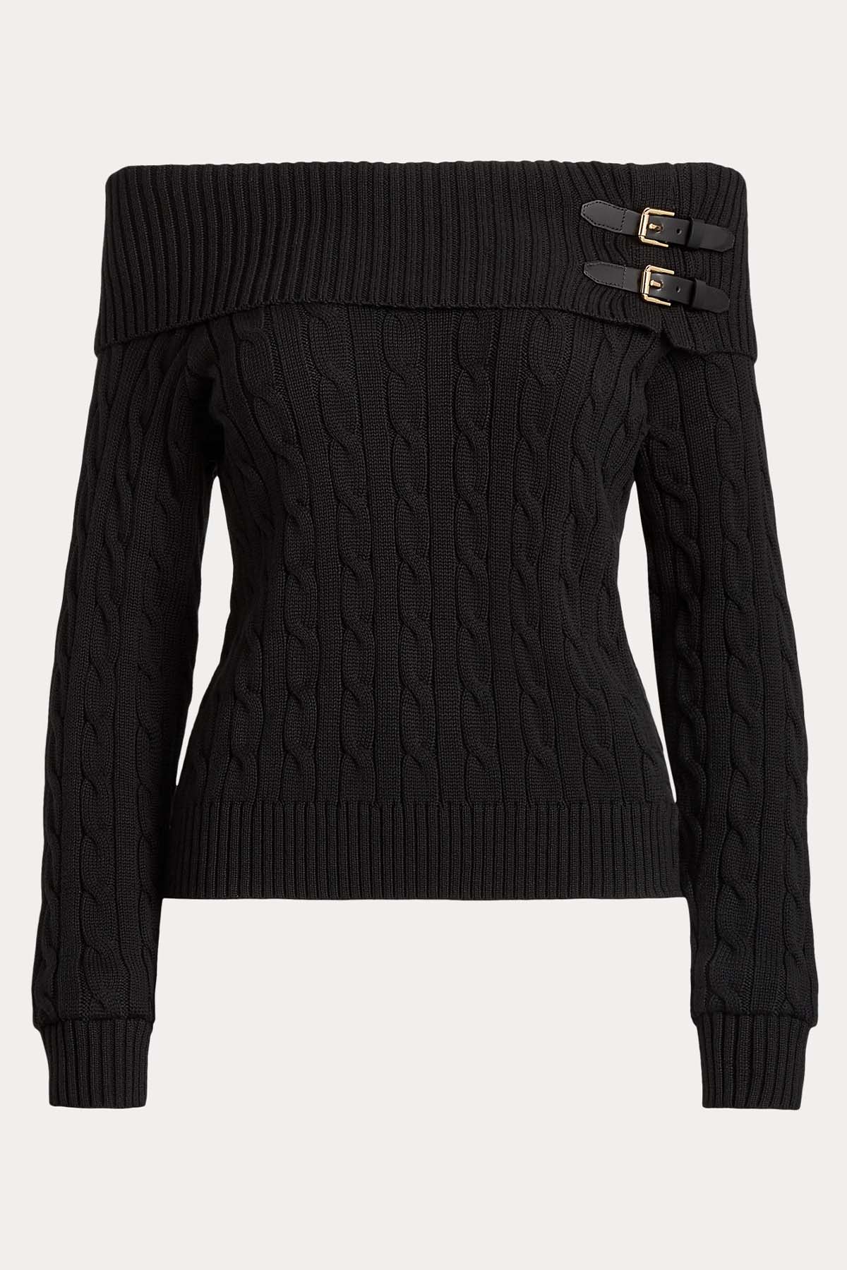 Polo Ralph Lauren Kayık Yaka Saç Örgü Triko-Libas Trendy Fashion Store