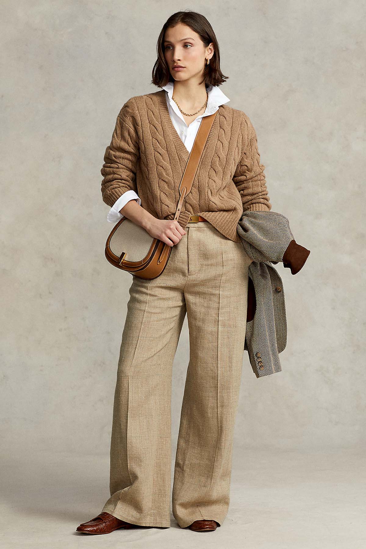 Polo Ralph Lauren Derin V Yaka Kaşmirli Yün Saç Örgü Triko-Libas Trendy Fashion Store