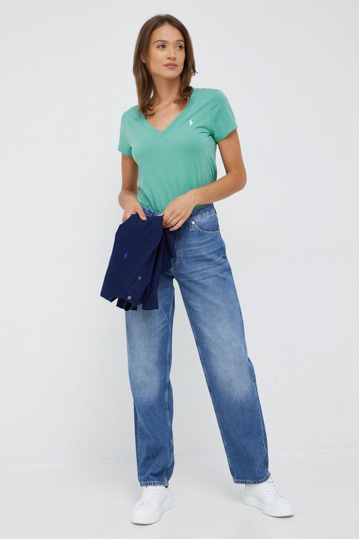 Polo Ralph Lauren Custom Fit V Yaka T-shirt-Libas Trendy Fashion Store