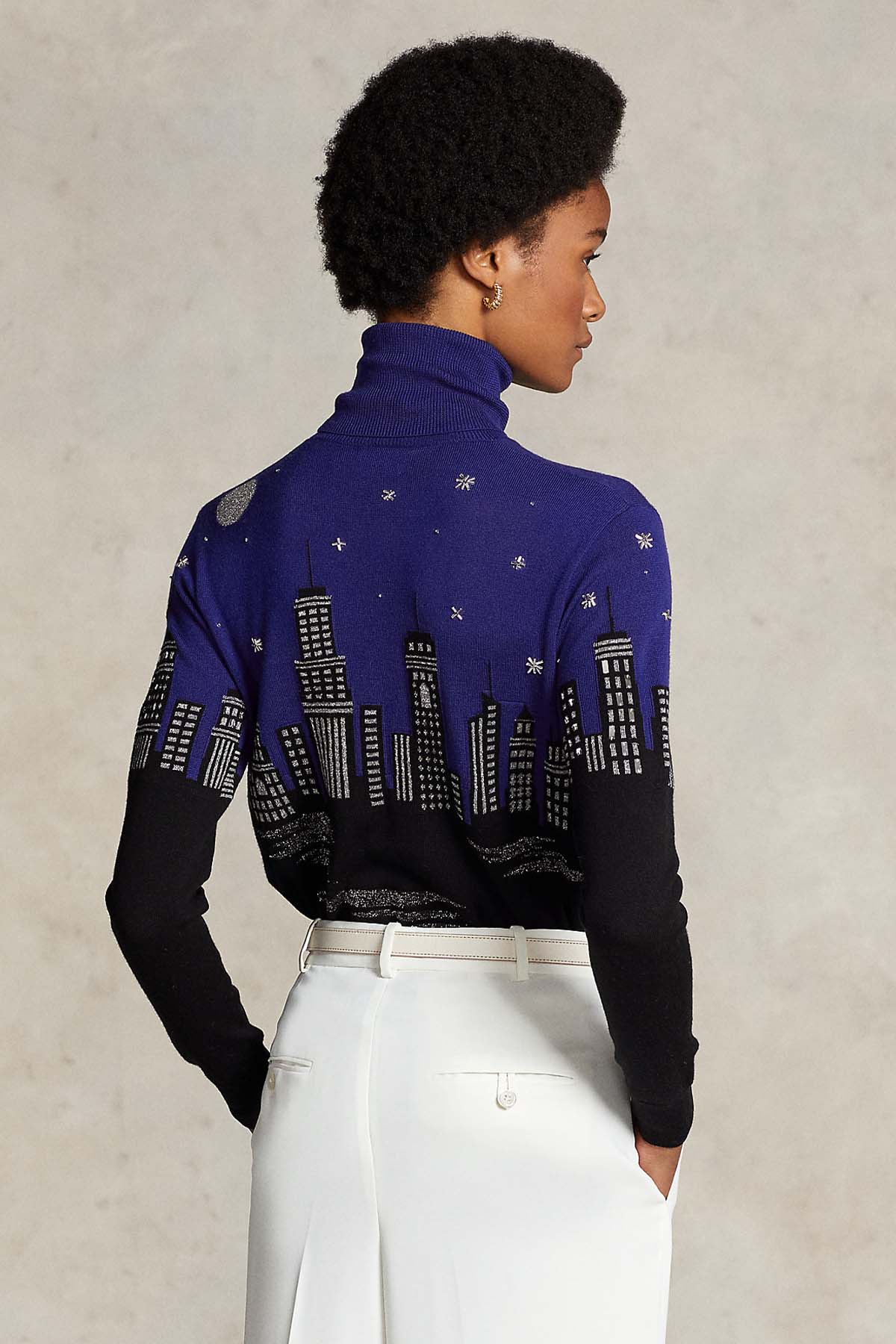 Polo Ralph Lauren Balıkçı Yaka Şehir Temalı Yün Triko-Libas Trendy Fashion Store