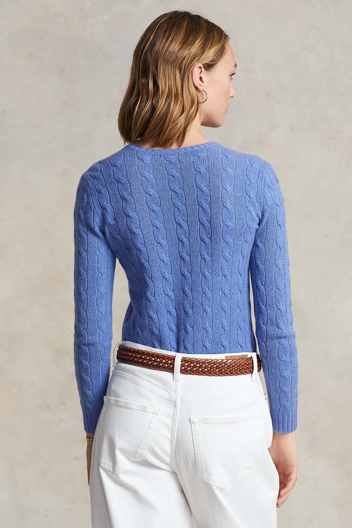 Polo Ralph Lauren V Yaka Saç Örgü Kaşmirli Yün Triko-Libas Trendy Fashion Store