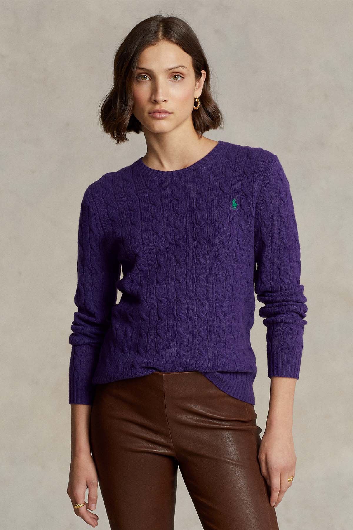 Polo Ralph Lauren Saç Örgü Kaşmirli Yün Triko-Libas Trendy Fashion Store