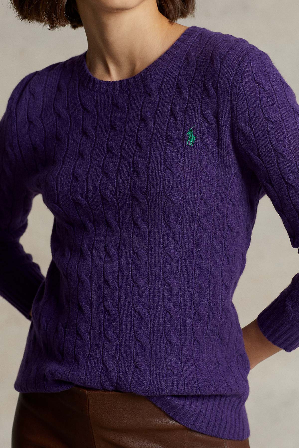 Polo Ralph Lauren Saç Örgü Kaşmirli Yün Triko-Libas Trendy Fashion Store