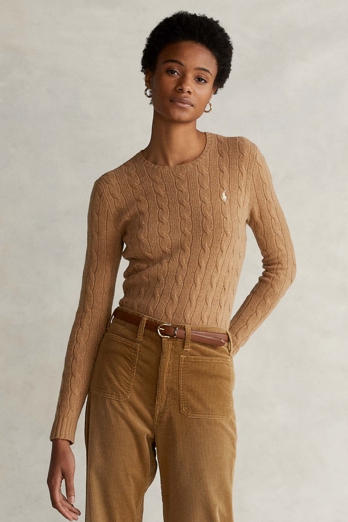 Polo Ralph Lauren Saç Örgü Kaşmirli Yün Triko-Libas Trendy Fashion Store