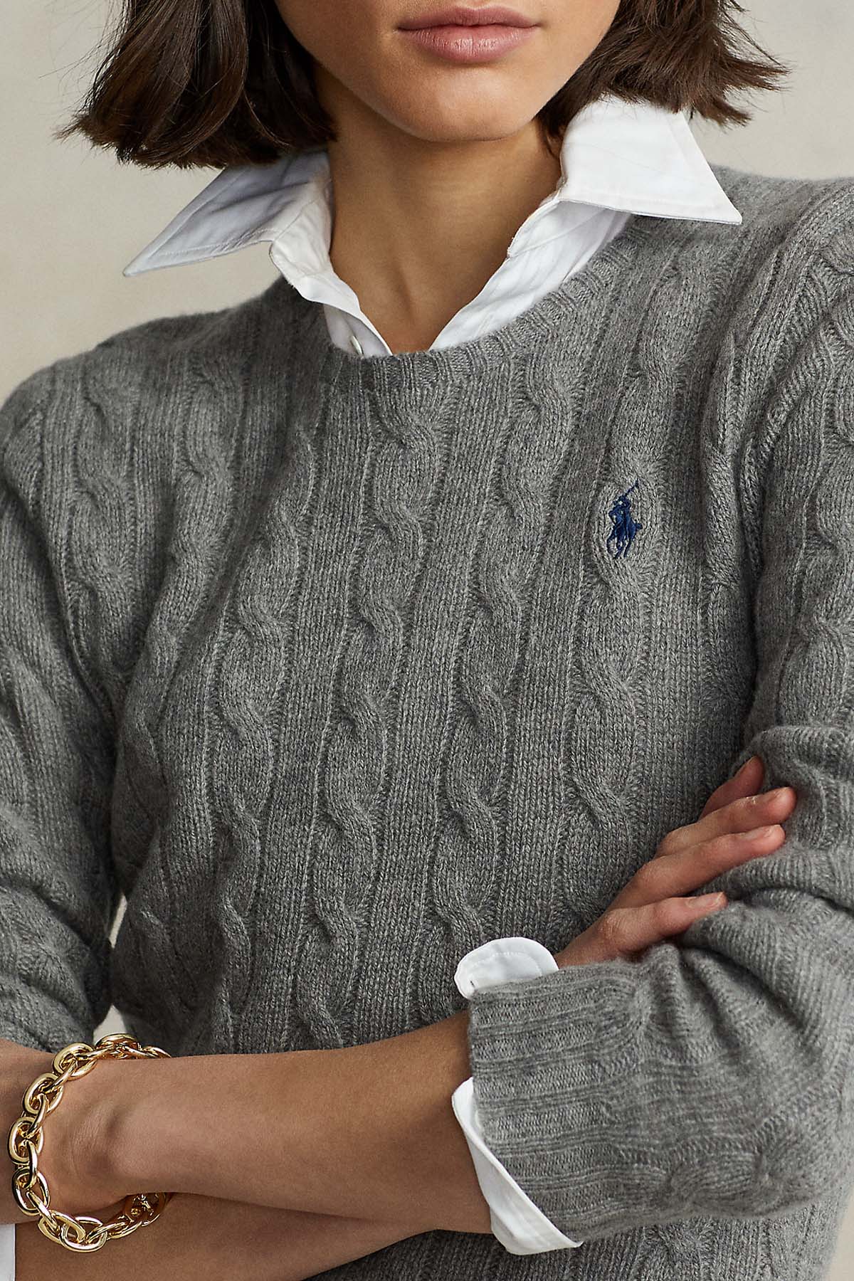 Polo Ralph Lauren Saç Örgü Kaşmirli Yün Triko-Libas Trendy Fashion Store