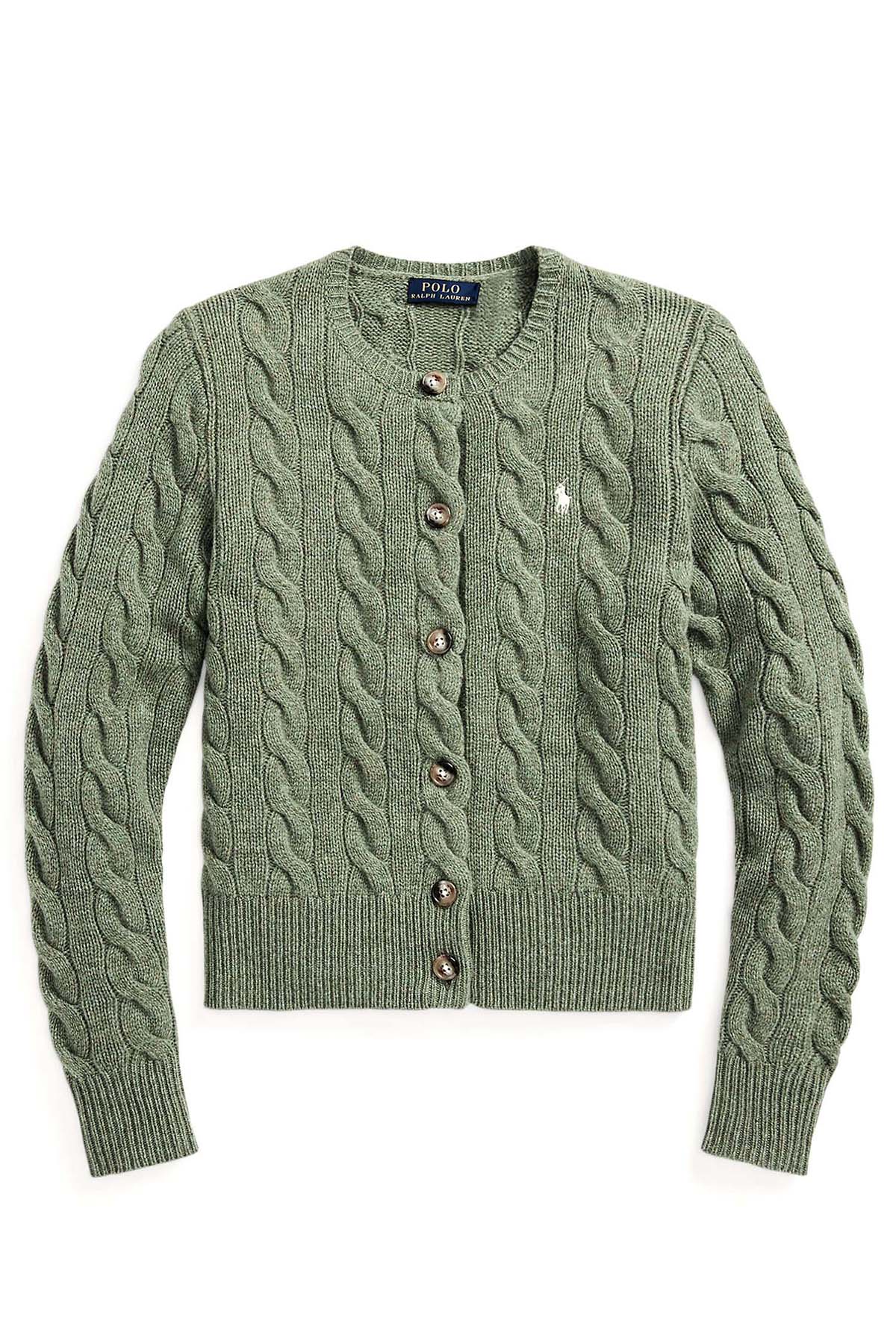 Polo Ralph Lauren Saç Örgü Kaşmirli Yün Triko Ceket-Libas Trendy Fashion Store