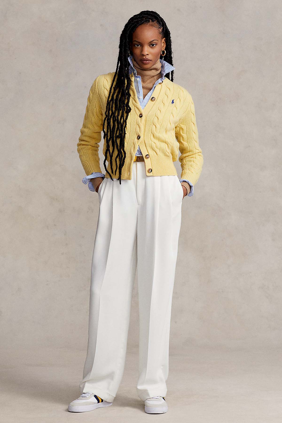 Polo Ralph Lauren Saç Örgü Kaşmirli Yün Triko Ceket-Libas Trendy Fashion Store