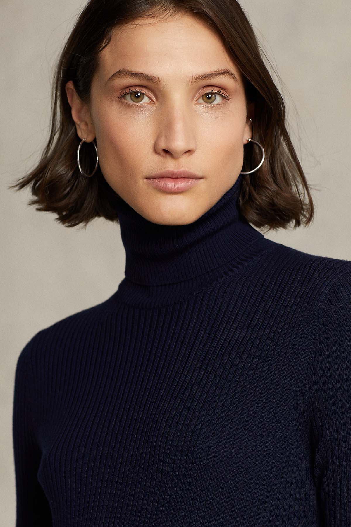 Polo Ralph Lauren Balıkçı Yaka Midi Yün Triko Elbise-Libas Trendy Fashion Store