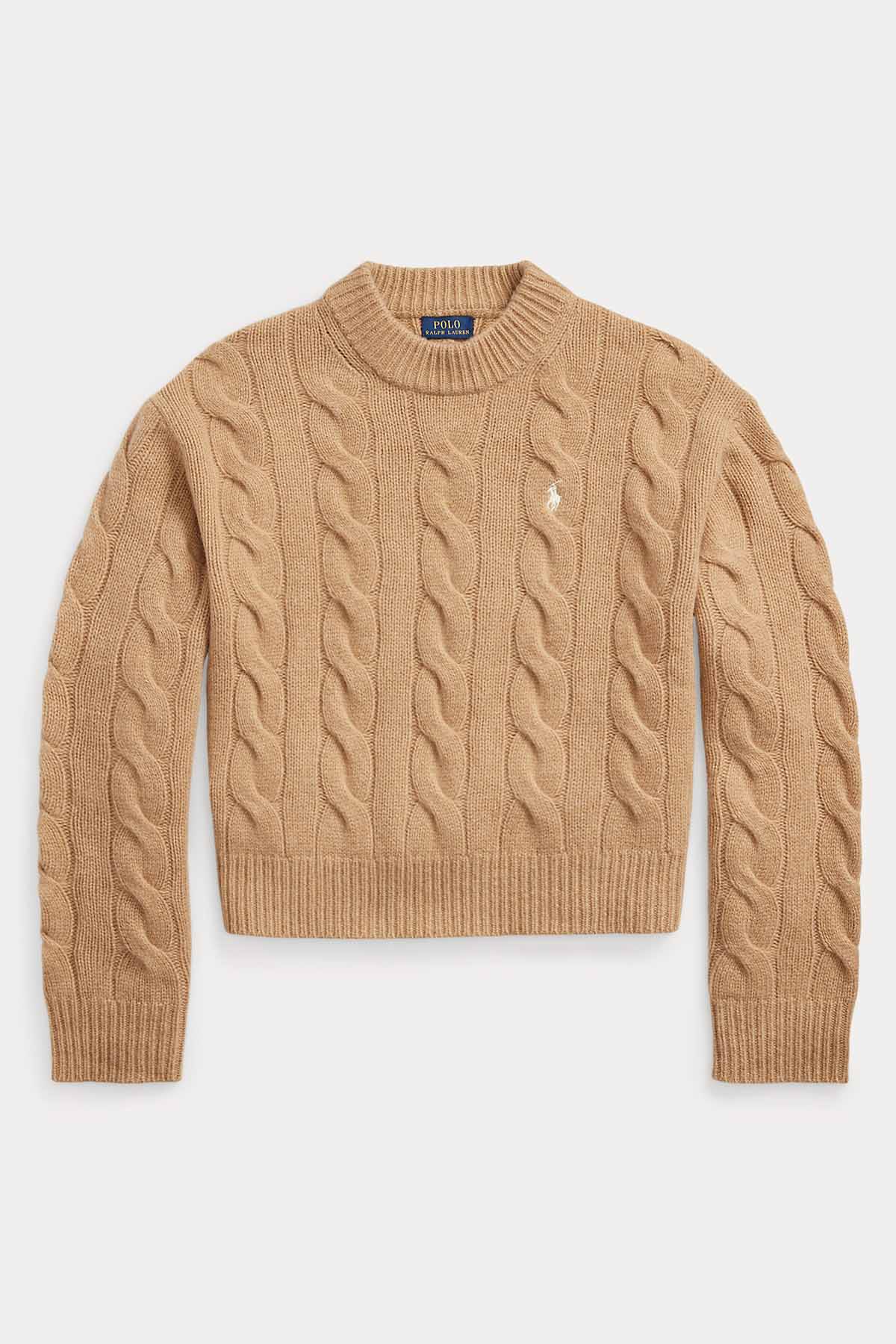 Polo Ralph Lauren Geniş Kesim Saç Örgü Kaşmirli Yün Triko-Libas Trendy Fashion Store