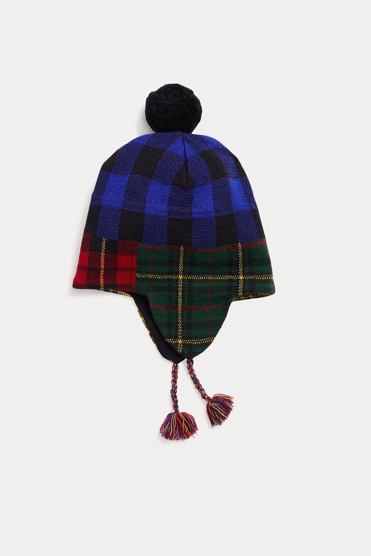 Polo Ralph Lauren Kids 7-16 Yaş Unisex Çocuk Ekose Desenli Yün Bere-Libas Trendy Fashion Store