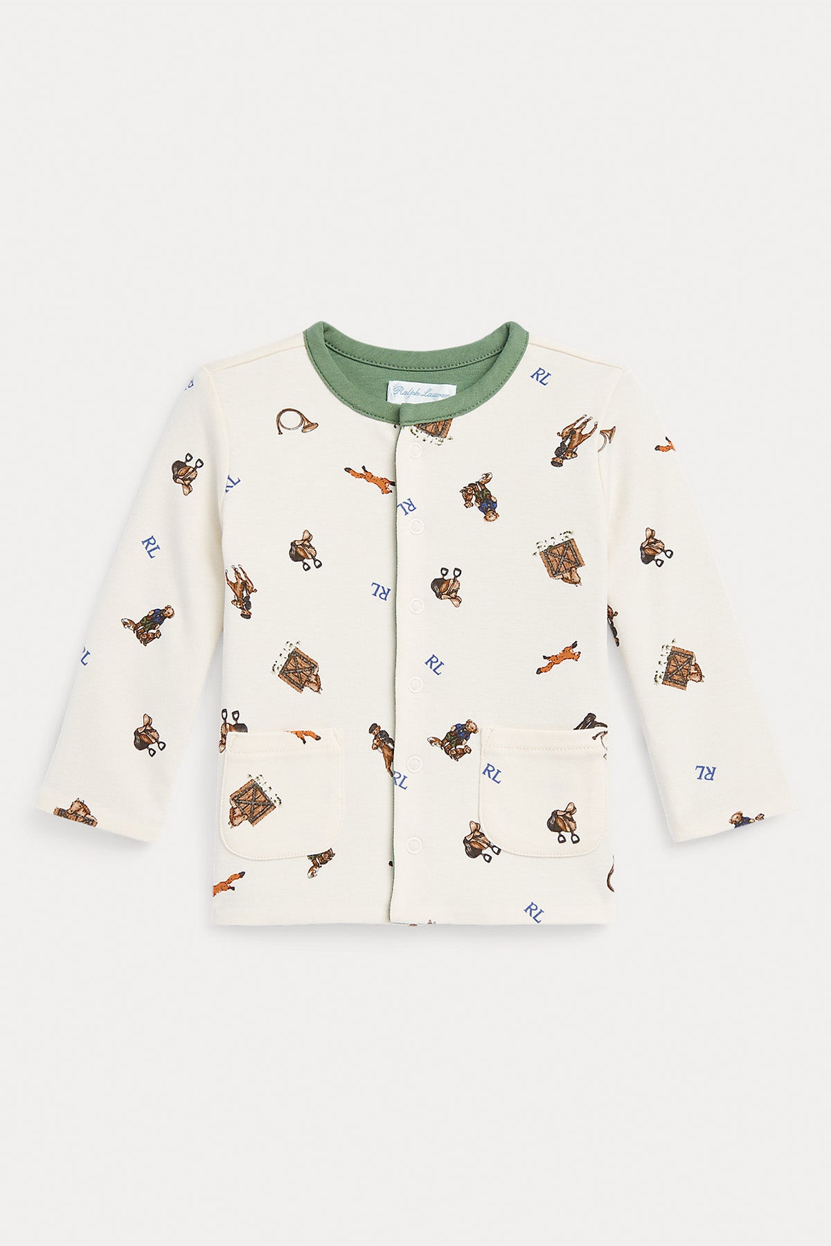 Polo Ralph Lauren Kids 12-18 Aylık Erkek Bebek Çift Taraflı Polo Bear Ceket-Libas Trendy Fashion Store