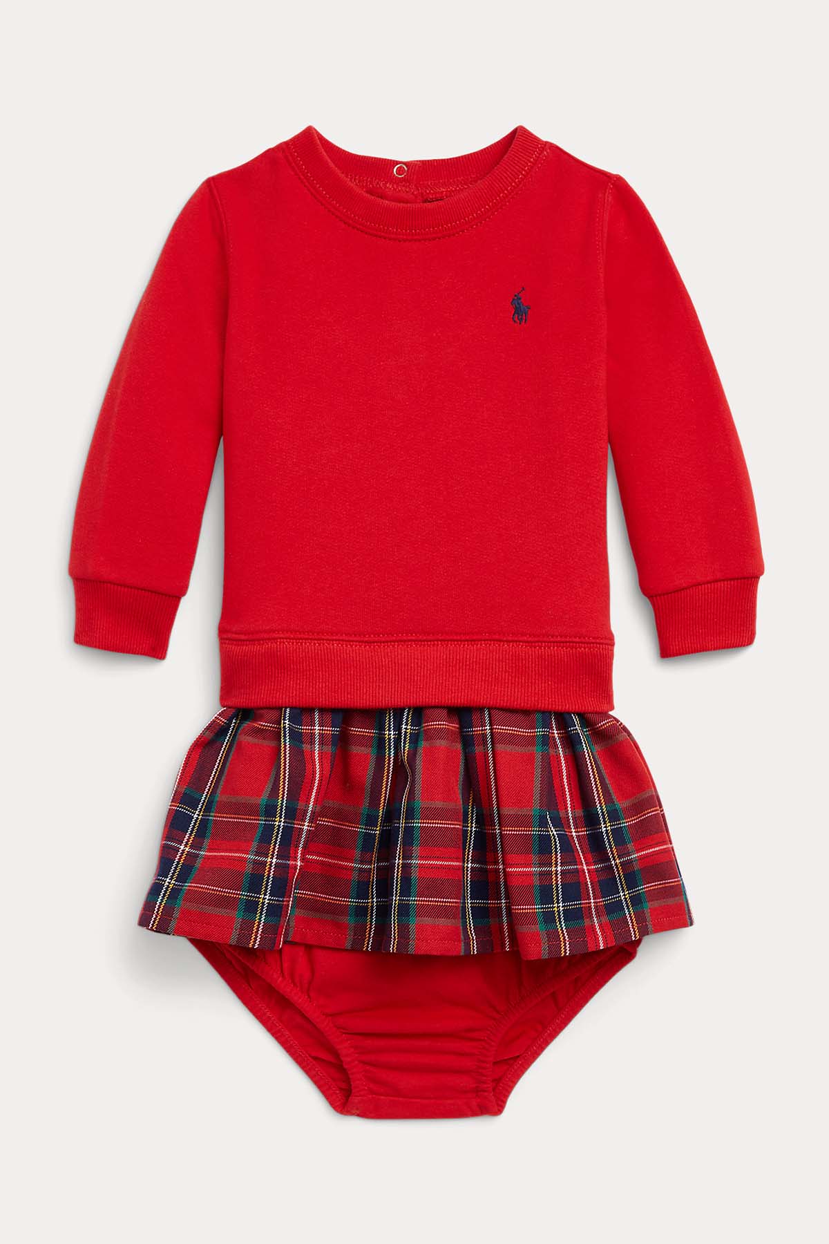 Polo Ralph Lauren Kids 12-18 Aylık Kız Bebek Sweatshirt Elbise-Libas Trendy Fashion Store