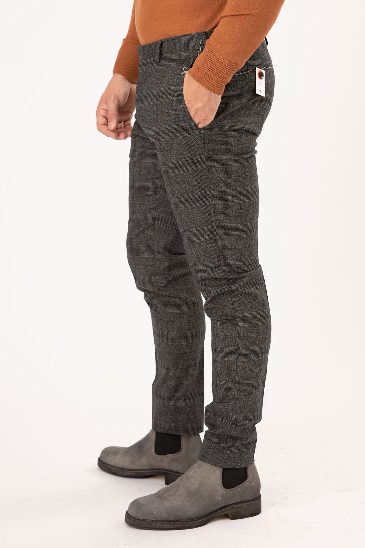Pantaloni Torino Ekoseli Skinny Fit Streç Pantolon-Libas Trendy Fashion Store
