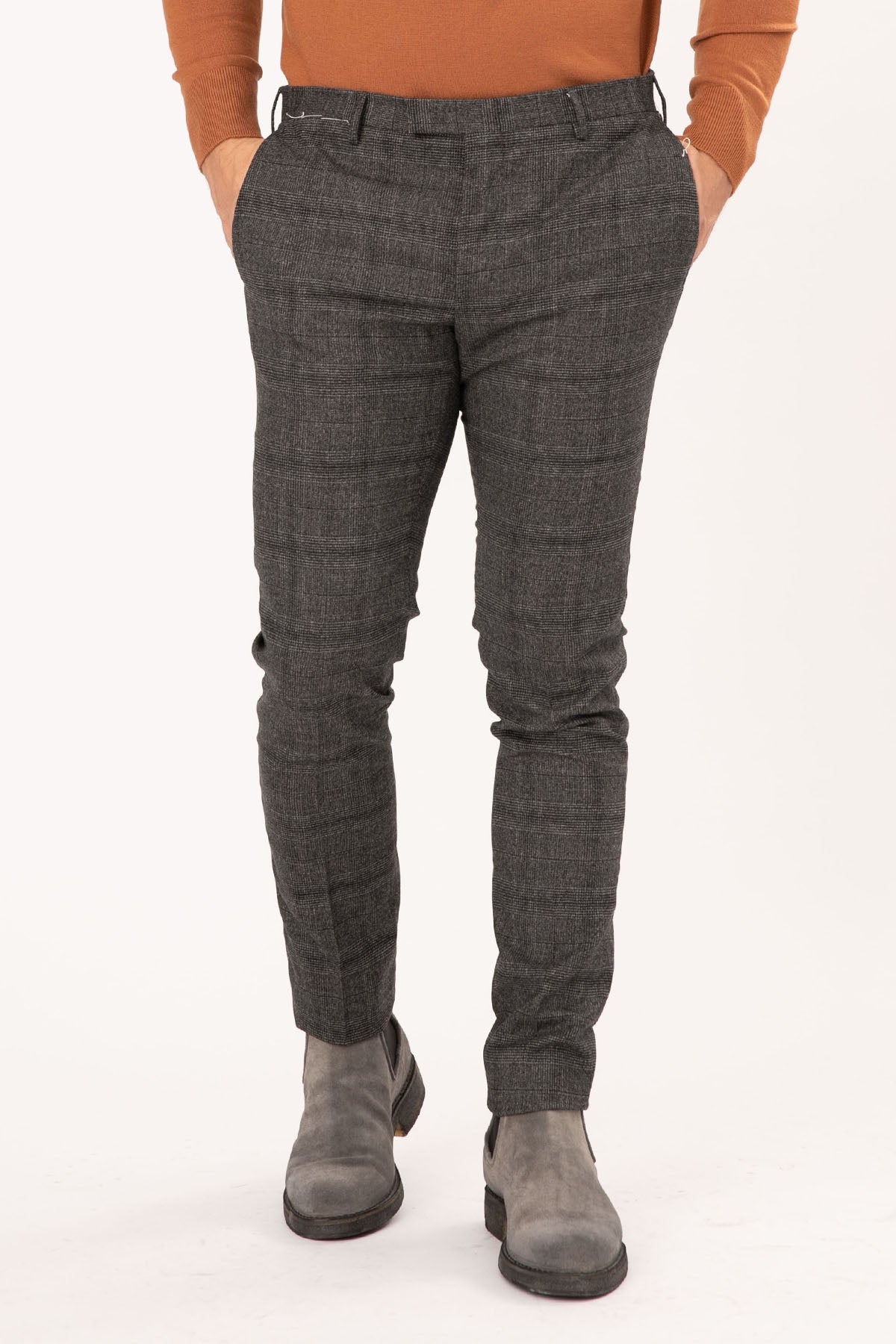 Pantaloni Torino Ekoseli Skinny Fit Streç Pantolon-Libas Trendy Fashion Store