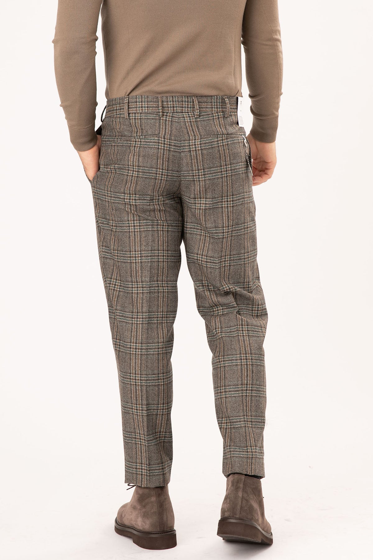 Pantaloni Torino Rebel Fit Ekoseli Yün Pantolon-Libas Trendy Fashion Store